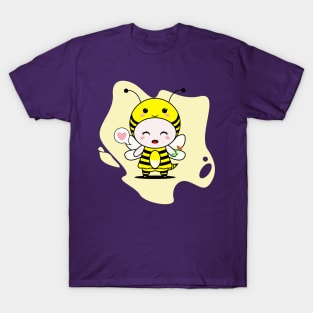 Cute Honey Bee Character T-Shirt